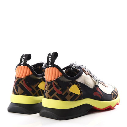 Fendi Technical Mesh Lycra FFreedom Patchwork Sneakers 36 Nude Tobacco Black 4 of 9