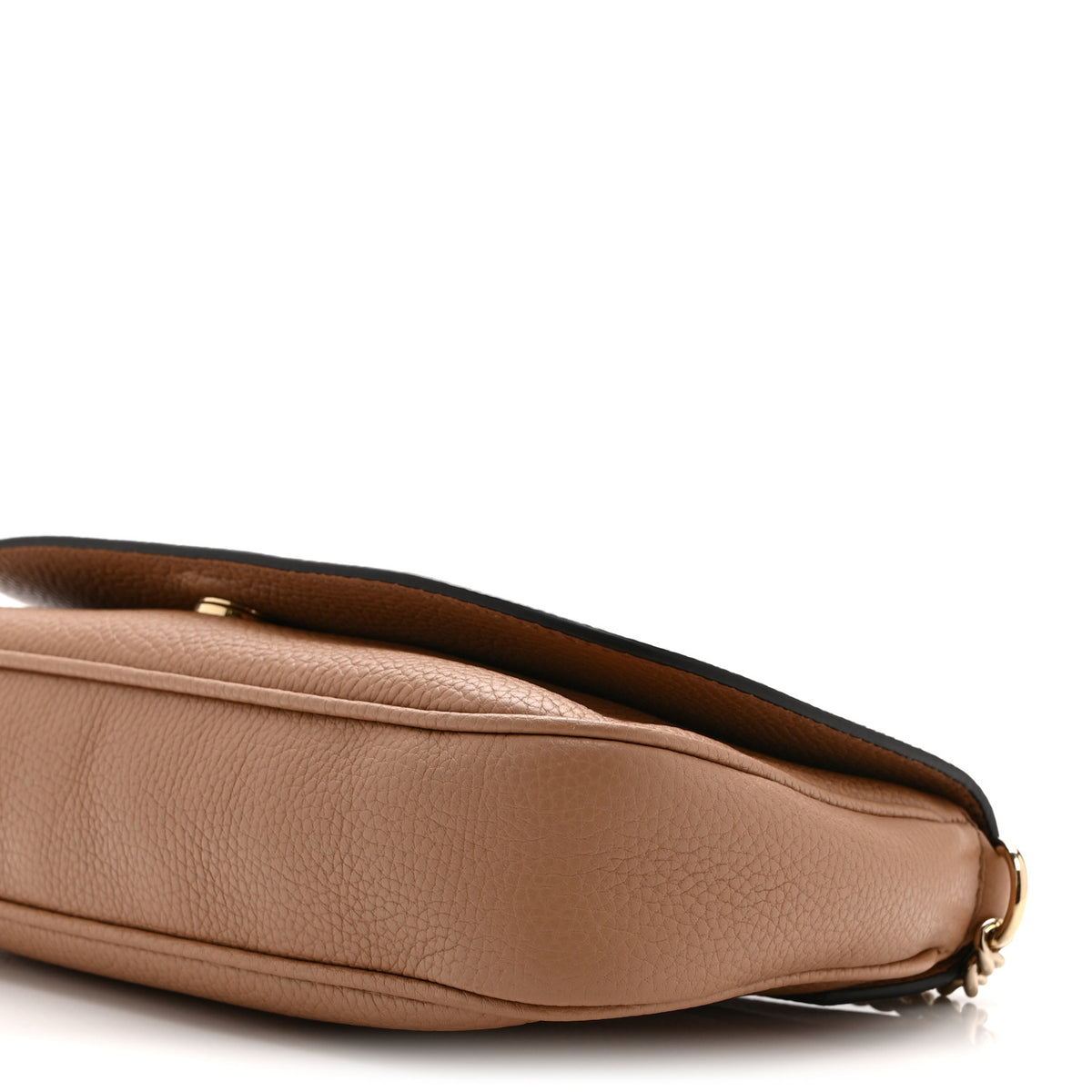 Pebbled Calfskin Medium Soho Flap Crossbody Camelia