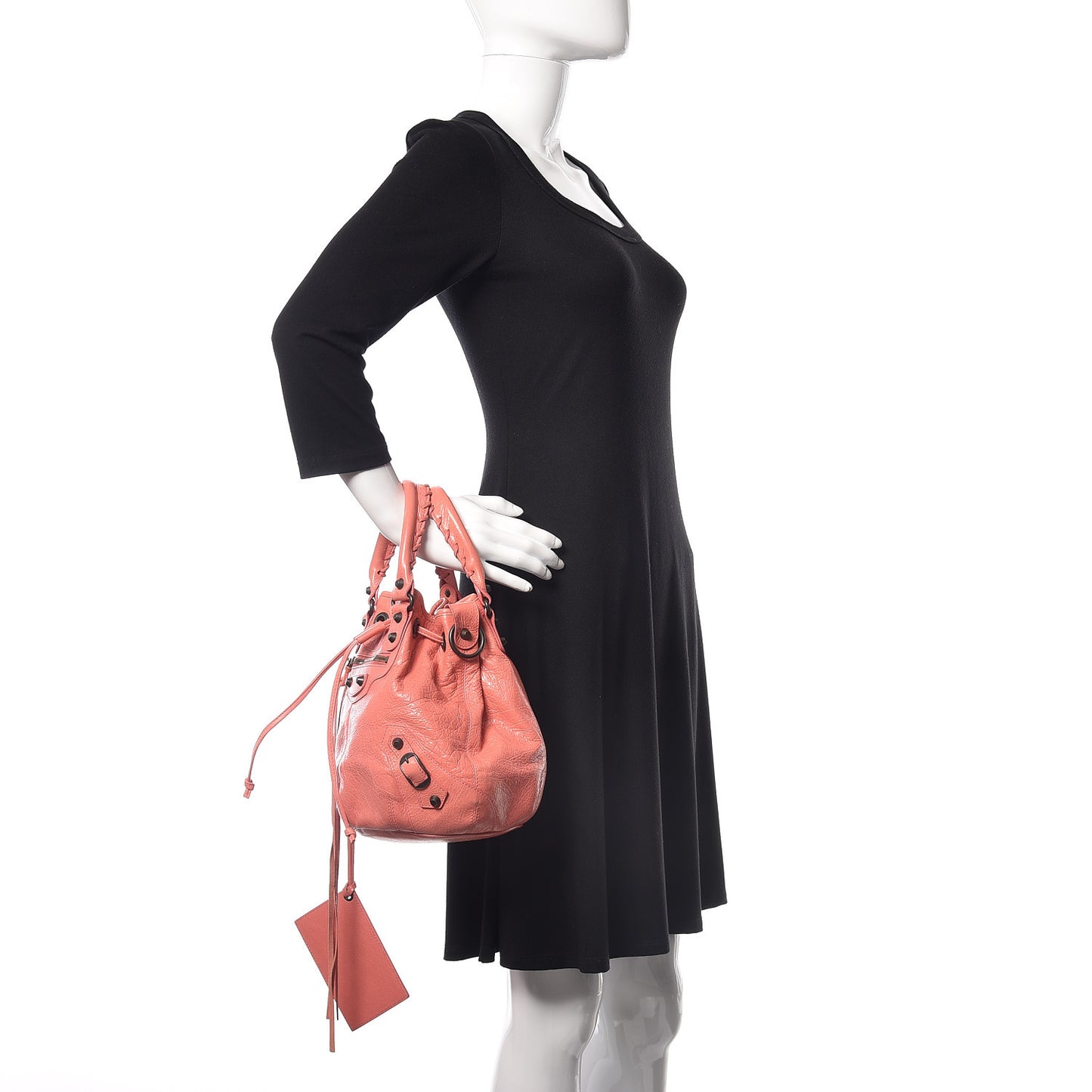 Agneau Classic Hardware Mini Pompon Rose Azalee