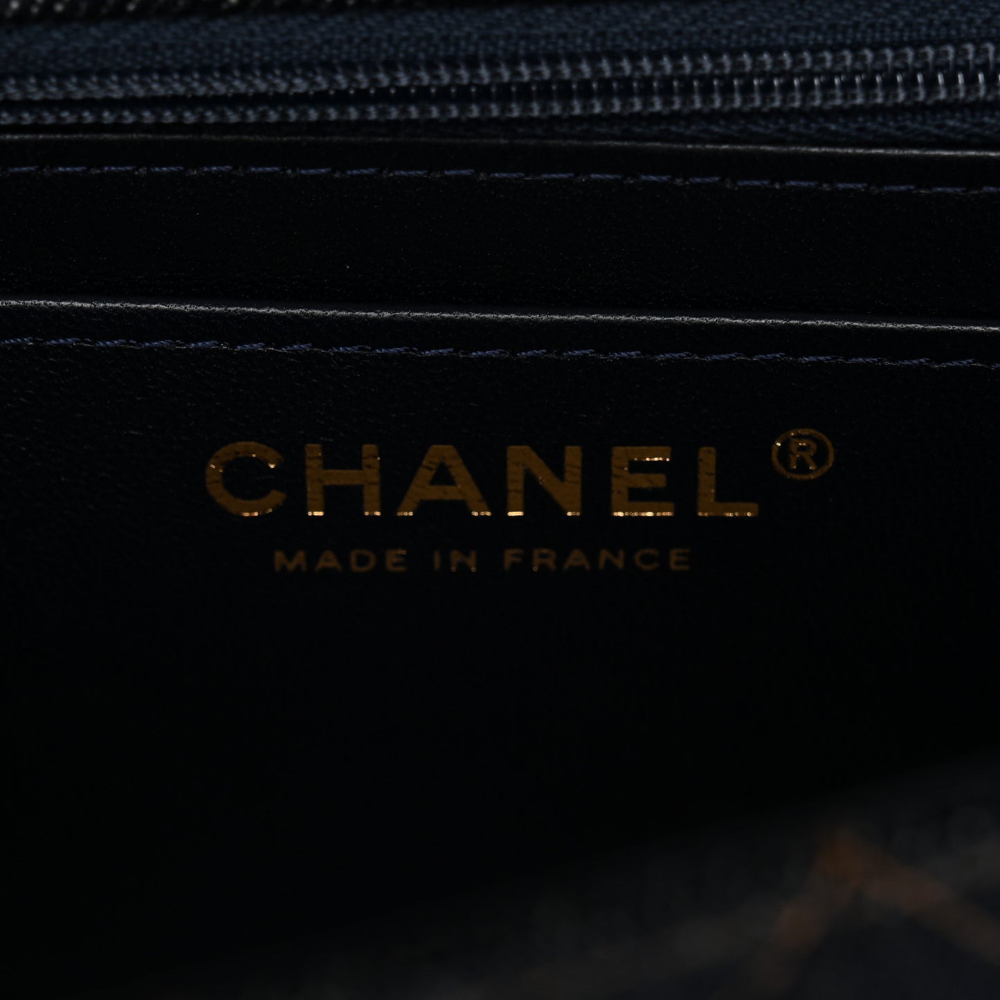 Denim Quilted Mini Rectangular Flap Dark Blue