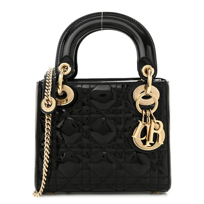 Christian Dior Patent Cannage Mini Lady Dior Black 1 of 15