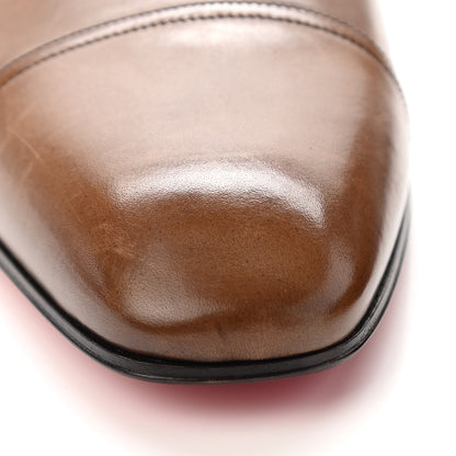 Christian Louboutin Calfskin Mens Mortimer Flats 45 Brown 15 of 16