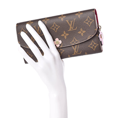 Louis Vuitton Monogram Bloom Flower Emilie Wallet 2 of 8