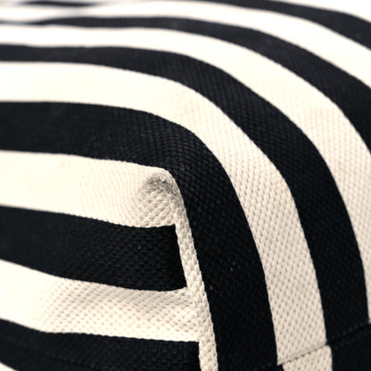 Gucci Cotton Canvas Stripe Logo Mens Tote White Black 10 of 17