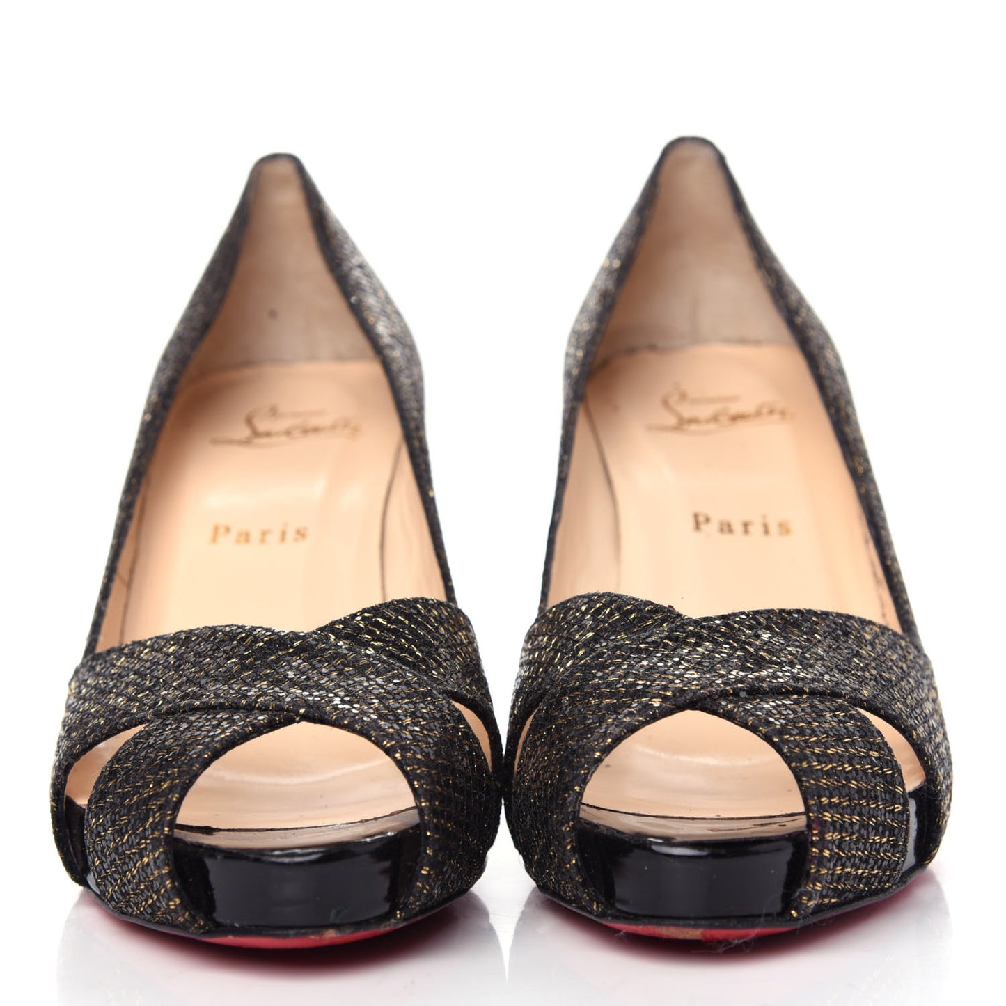 Glitter Shelley 90 Pumps 36.5 Black Gold