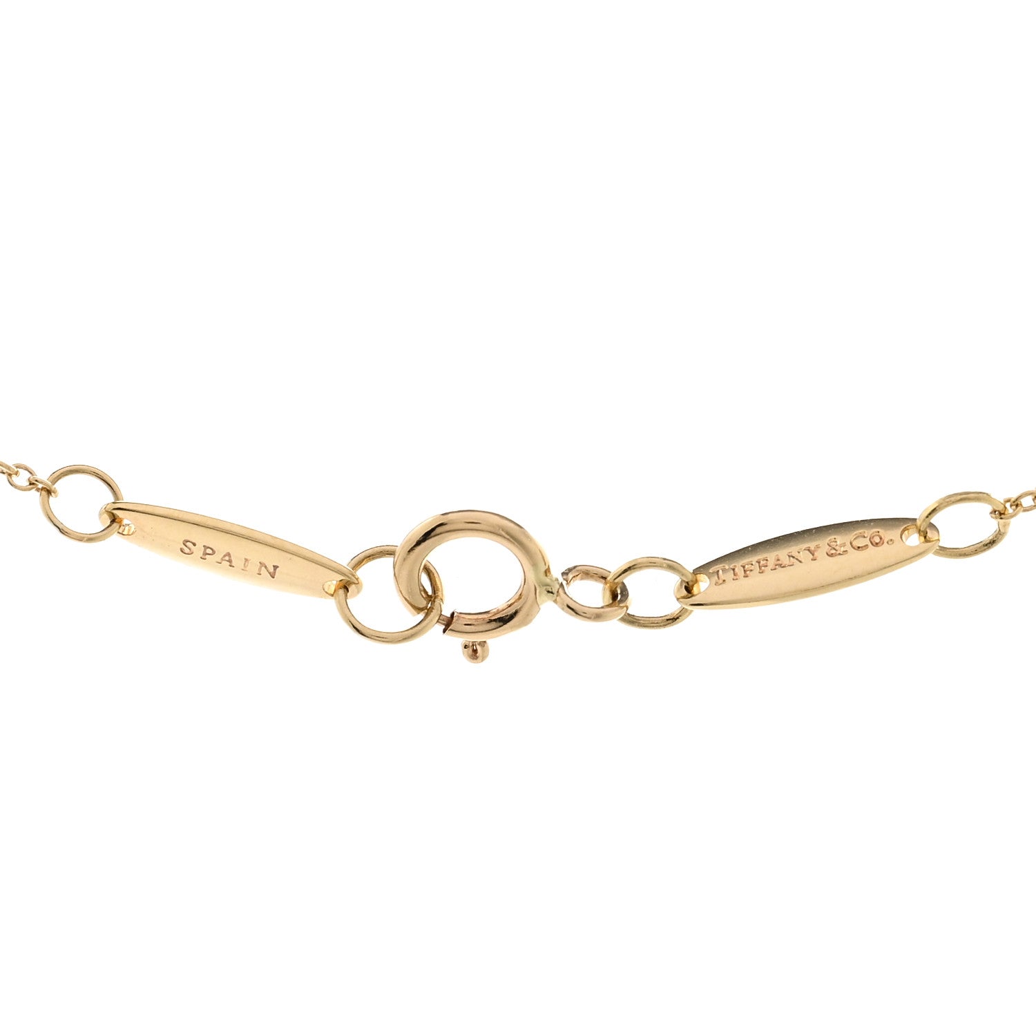 Tiffany 18K Yellow Gold 6.5mm Elsa Peretti Bean Pendant Necklace 4 of 4