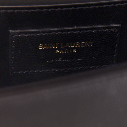 Saint Laurent Grain De Poudre Medium Classic Monogram Kate Satchel Black 6 of 9