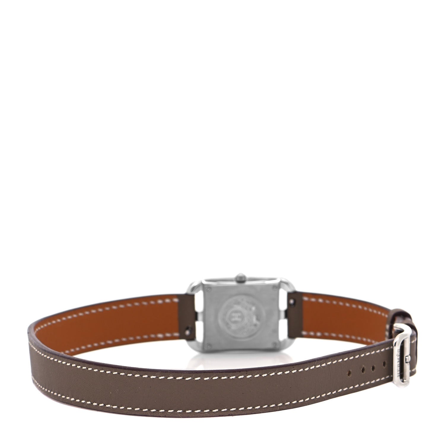 Hermes Stainless Steel Swift 23mm Cape Cod Double Tour Quartz Watch Etoupe 3 of 6