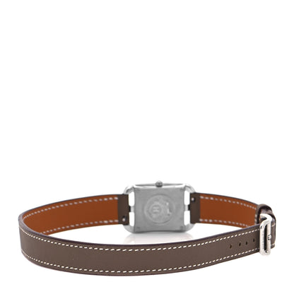 Hermes Stainless Steel Swift 23mm Cape Cod Double Tour Quartz Watch Etoupe 3 of 6
