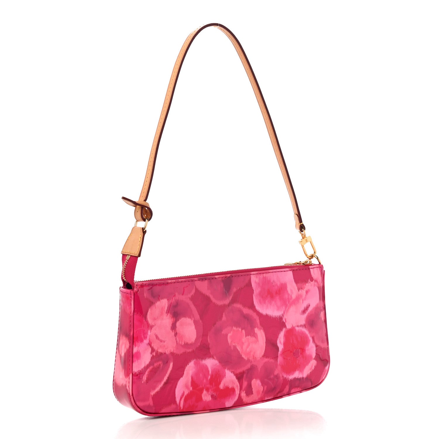Louis Vuitton Vernis Ikat Pochette Accessories NM Rose Indien 3 of 10