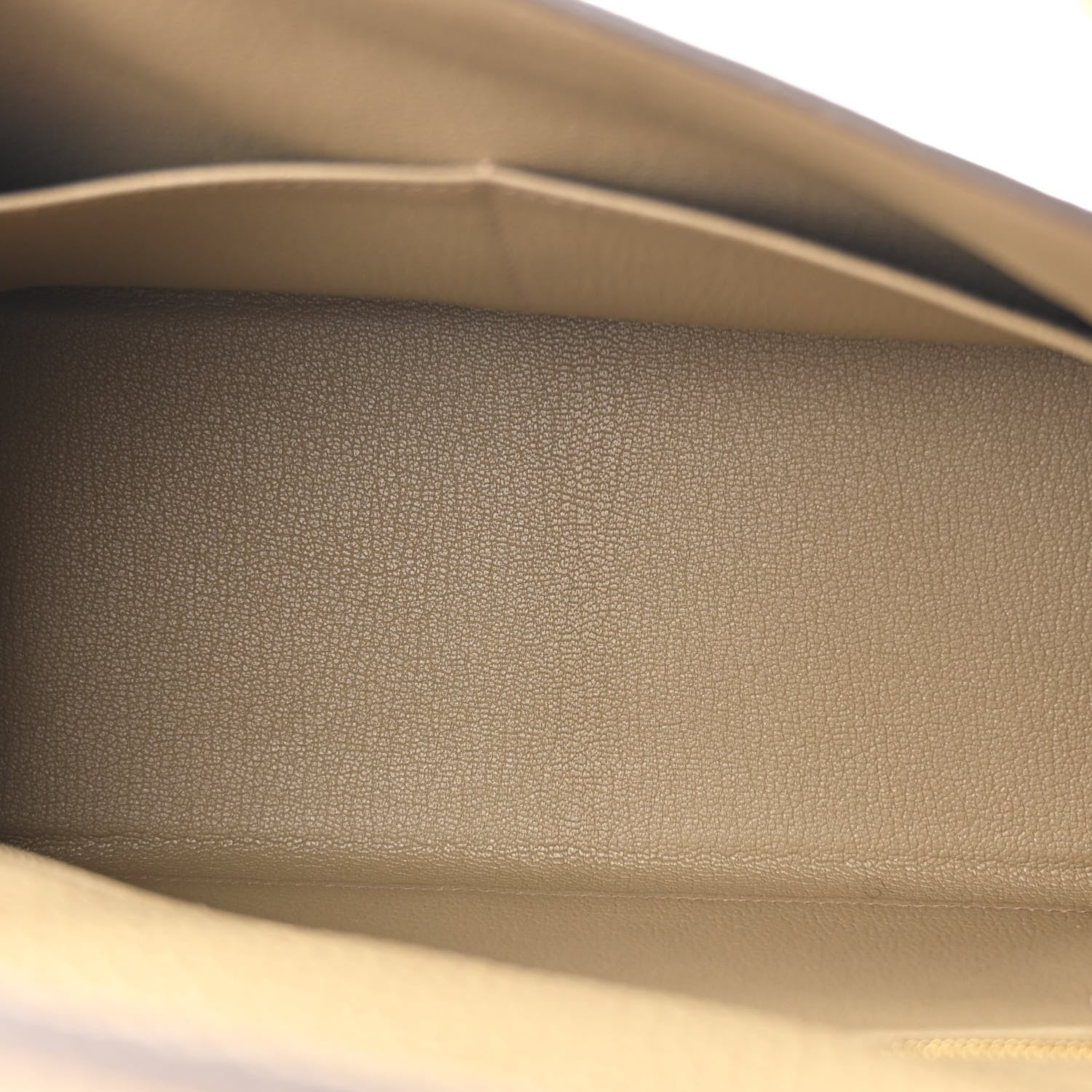 Hermes Taurillon Clemence Kelly Retourne 28 Beige Marfa 5 of 11