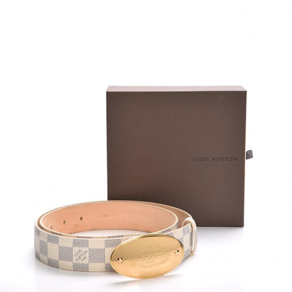 Louis Vuitton Damier Azur Voyage Belt 85 34 8 of 8