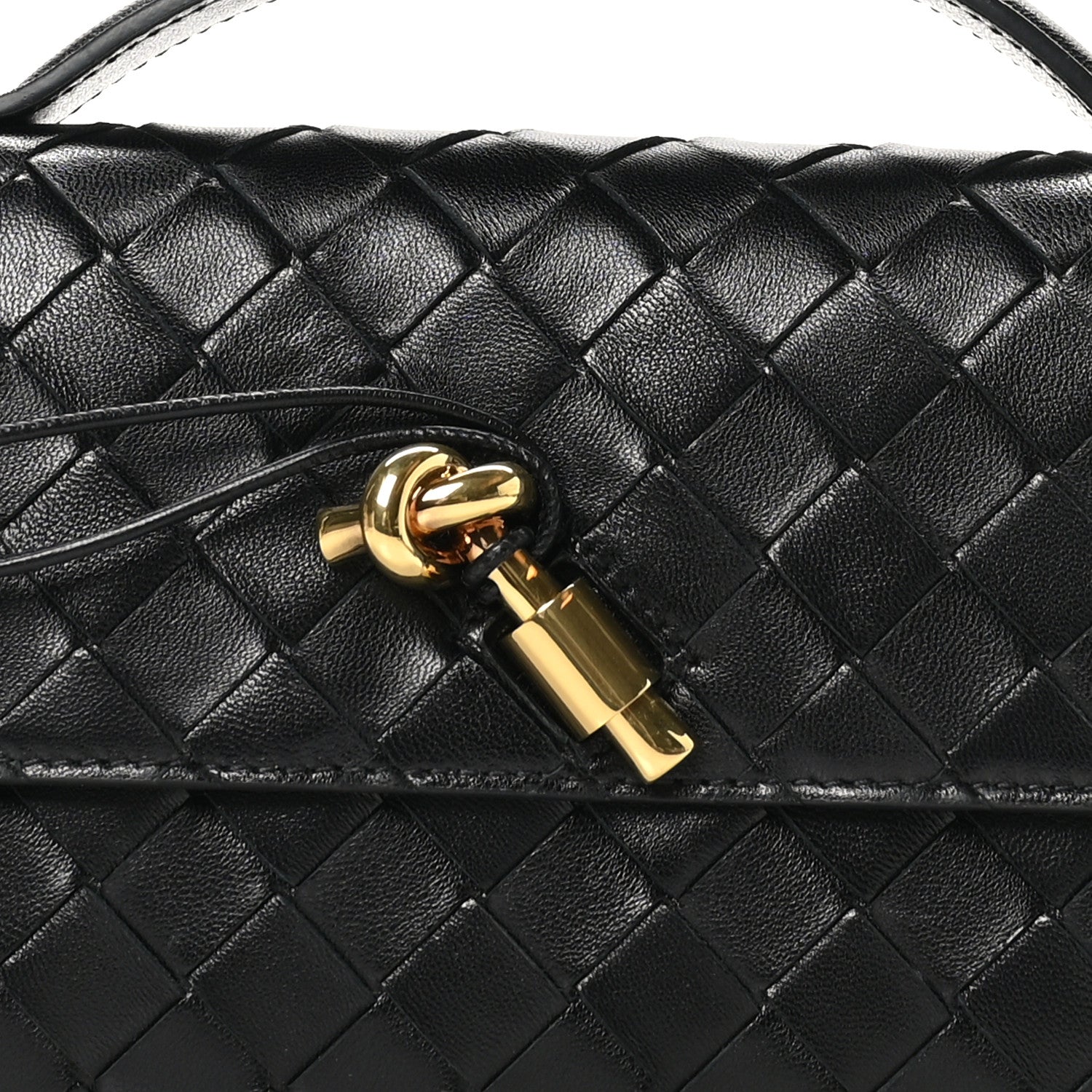 Bottega Veneta Nappa Intrecciato Long Andiamo Top Handle Clutch Black 7 of 7