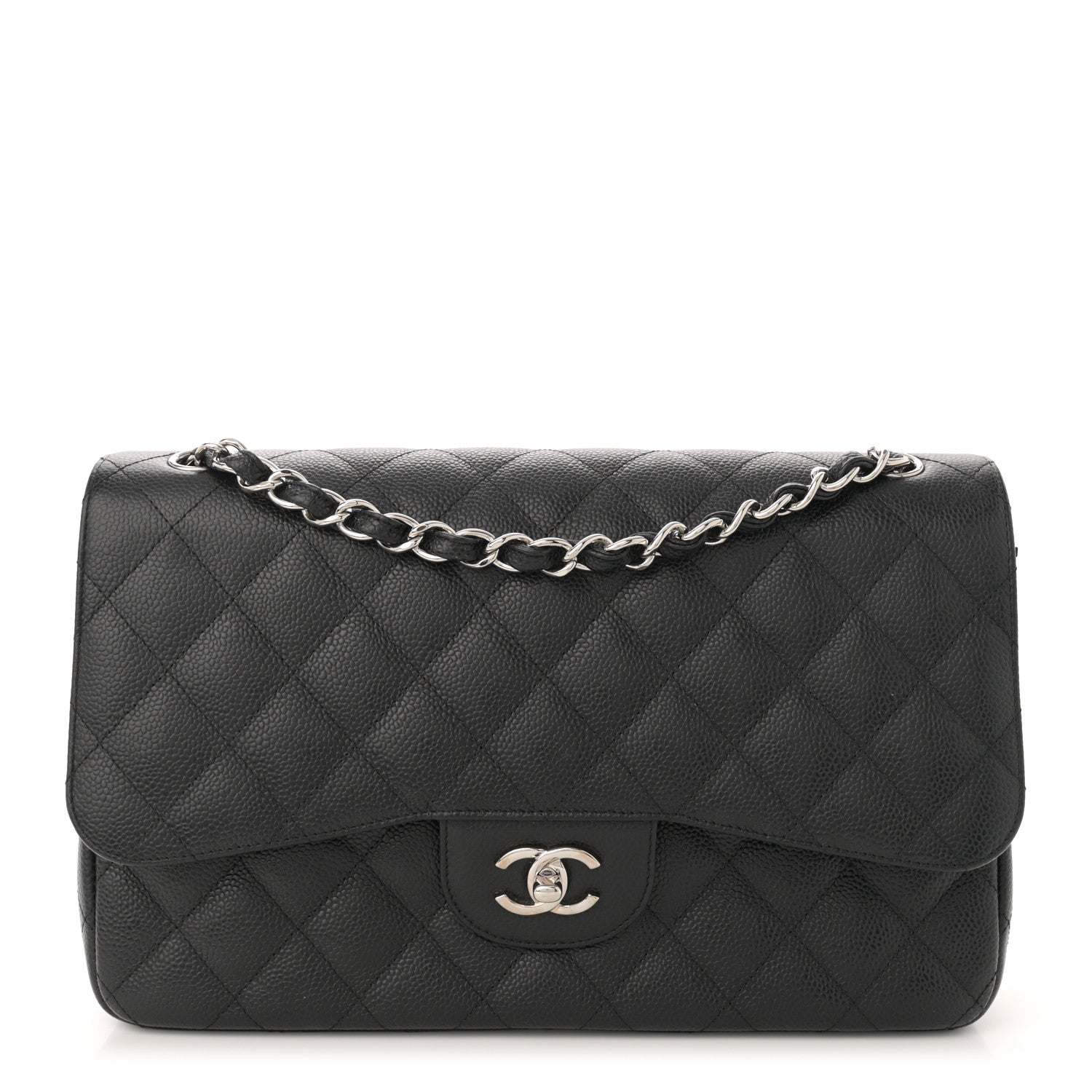 Chanel Caviar Quilted Jumbo Double Flap Black 1 of 11