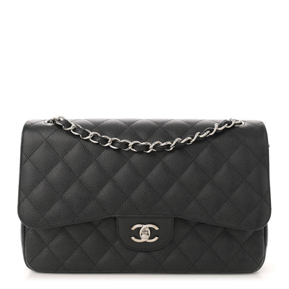 Chanel Caviar Quilted Jumbo Double Flap Black 1 of 11