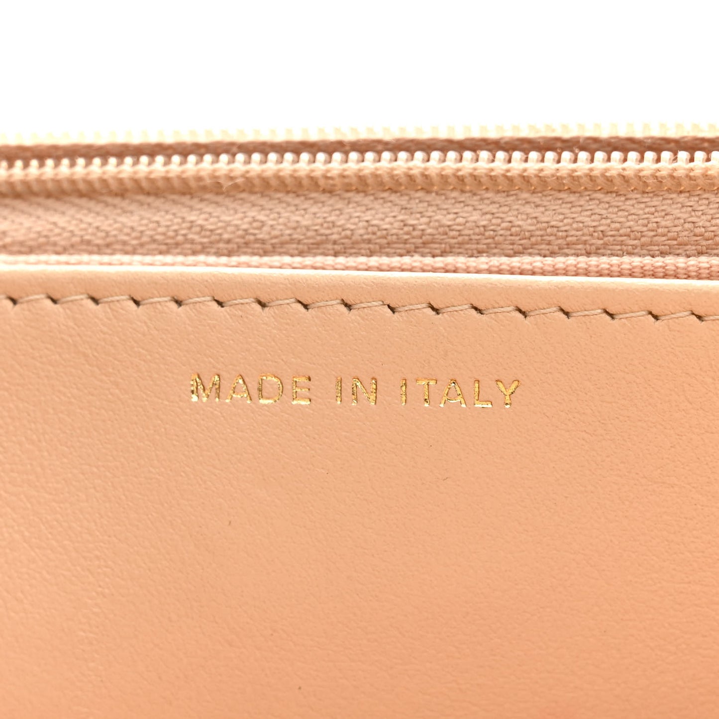 Caviar Quilted Wallet On Chain WOC Beige