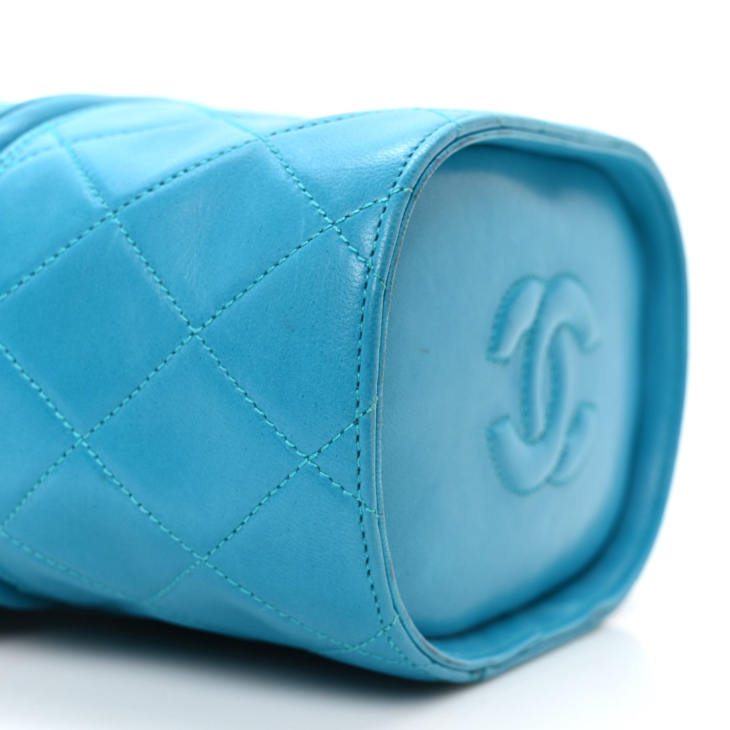 Chanel Lambskin Quilted Tassel Chain Bag Blue 10 of 11