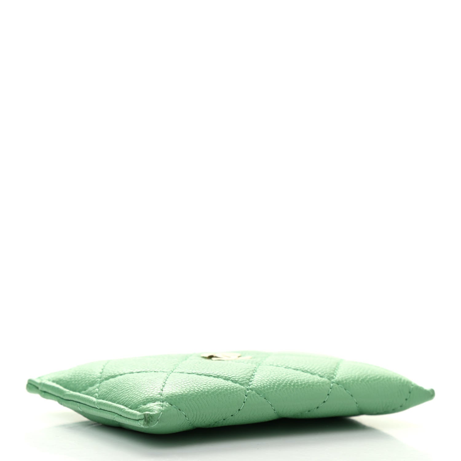Chanel Caviar Quilted Card Holder Green 4 of 8