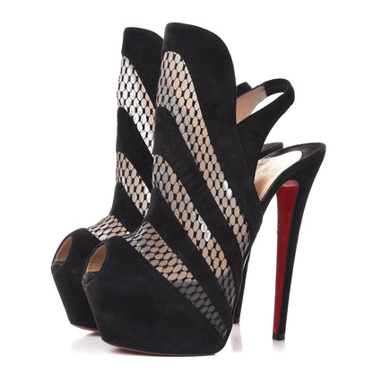 Christian Louboutin Veau Velours Lace Voilette Guizi 160 Pumps 40 Black 3 of 11