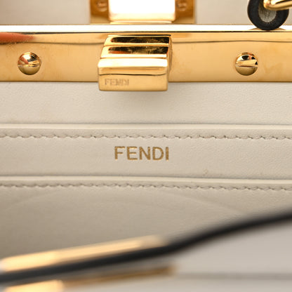Fendi Shiny Nappa Petite Peekaboo I SEE U Satchel White 7 of 16