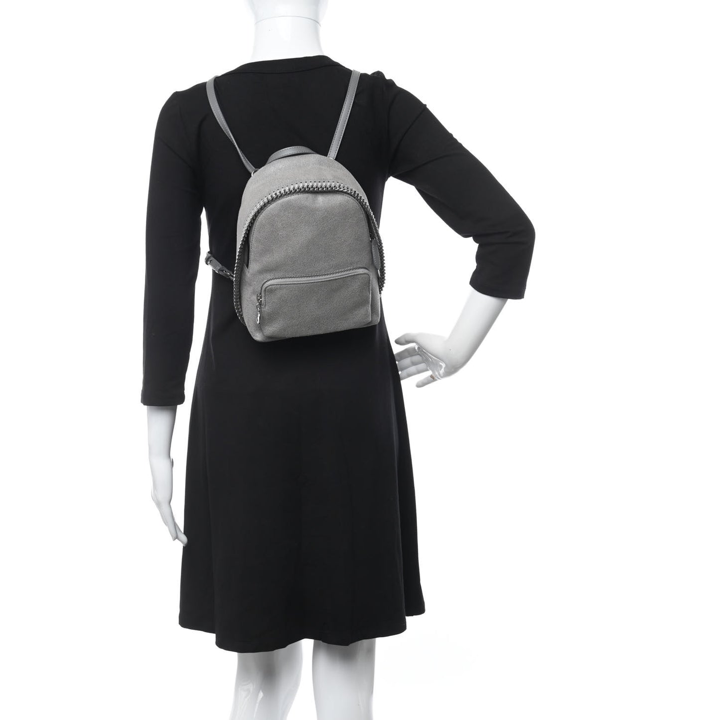 Shaggy Deer Mini Falabella Backpack Light Grey