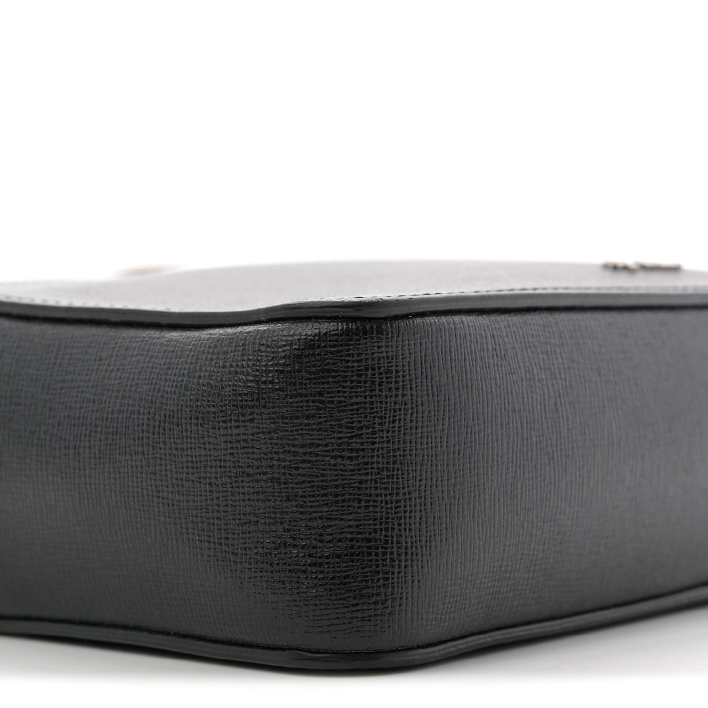 Saffiano Logo Belt Bag Crossbody Bag Black