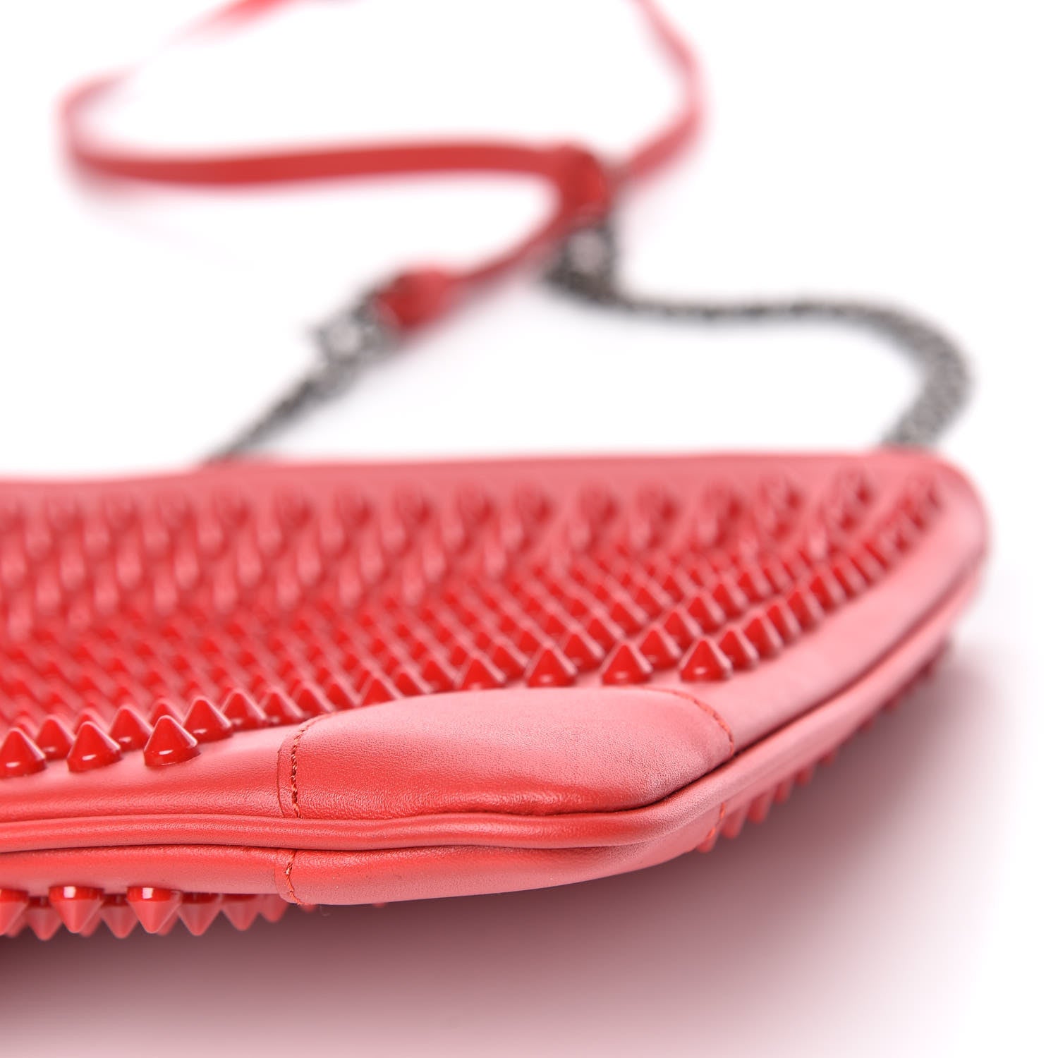Christian Louboutin Calfskin Spikes Loubiposh Chain Clutch Oeillet 6 of 11