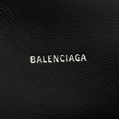 Balenciaga Metallic Calfskin Crocodile Embossed Crystal Hourglass Top Handle Bag XS Silver 6 of 10