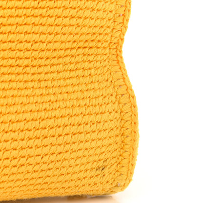 Fendi Crochet Vitello King Logo Plexiglass Medium Fendi Sunshine Shopper Tote Mimosa Panna 12 of 13