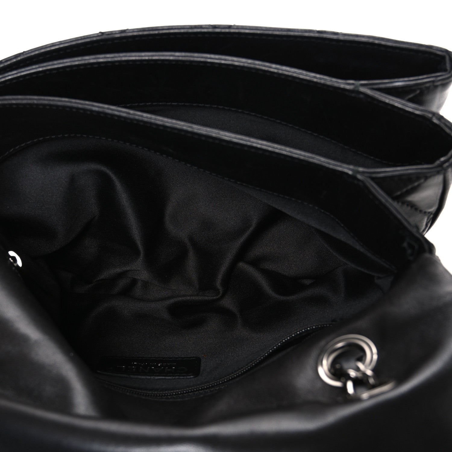 Chanel Lambskin Quilted Jumbo 3 Flap Black 5 of 11