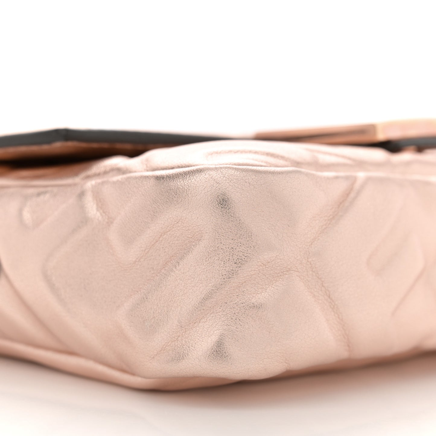 Vitello Laminato FF 1974 Embossed Mini Baguette Rame