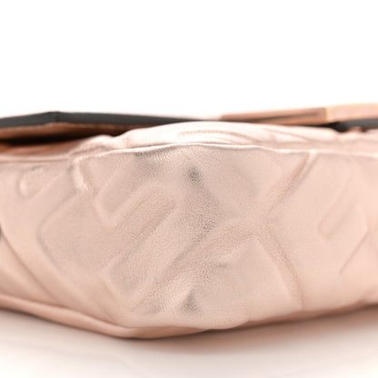 Fendi Vitello Laminato FF 1974 Embossed Mini Baguette Rame 9 of 10