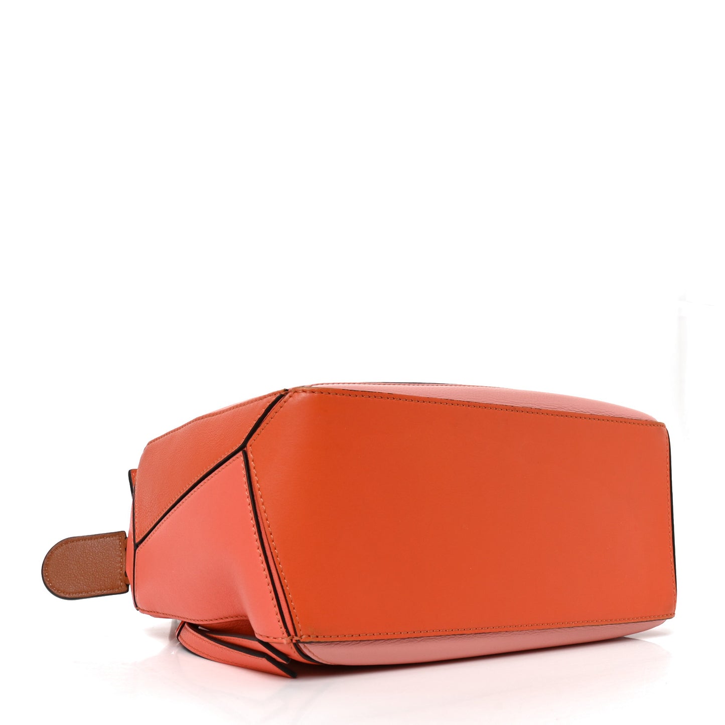 Calfskin Small Puzzle Bag Orange Tan Pink
