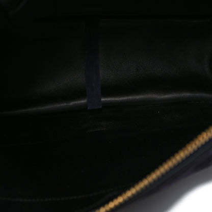 Chloe Suede Calfskin Braided Large Marcie Double Carry Navy 5 of 11