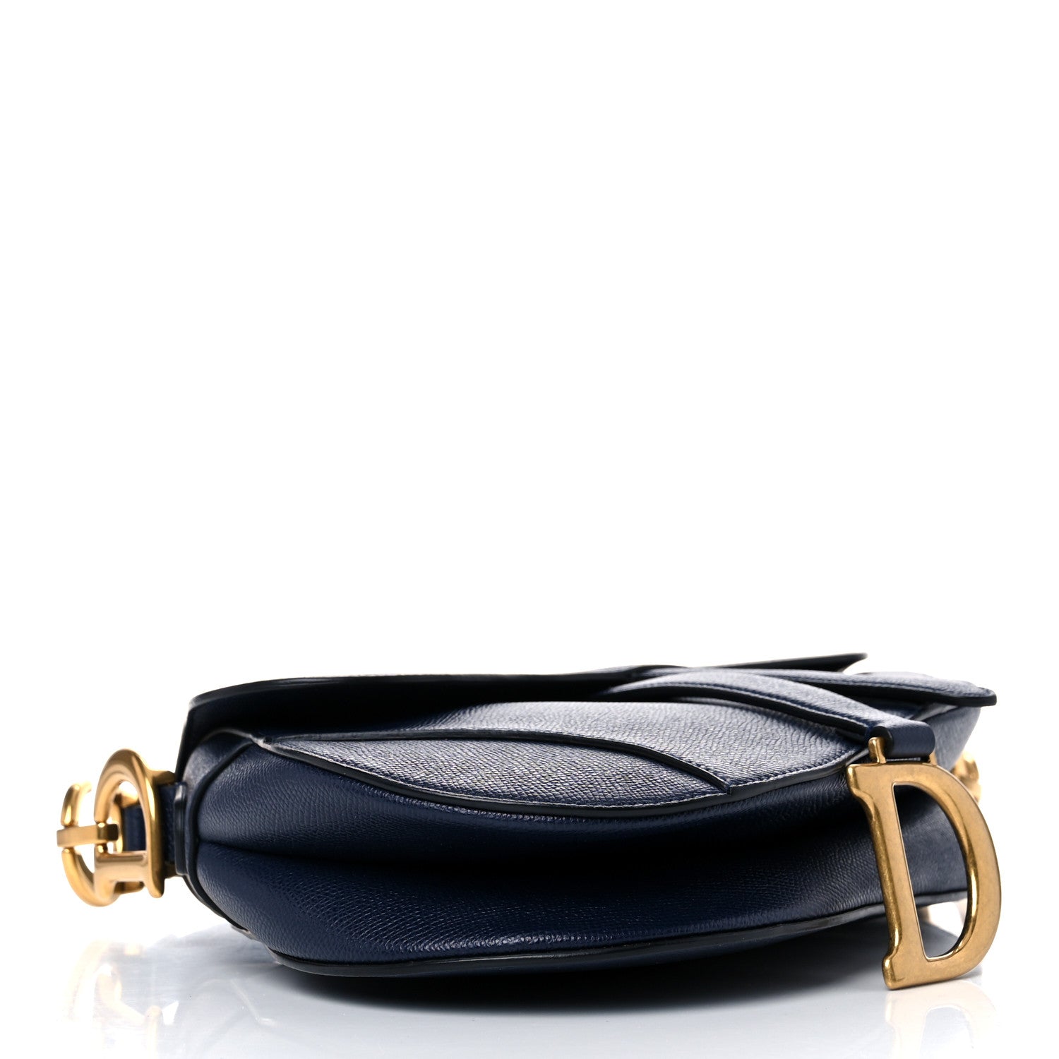 Christian Dior Grained Calfskin Saddle Bag Navy 3 of 13