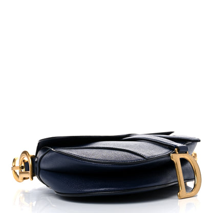 Christian Dior Grained Calfskin Saddle Bag Navy 3 of 13