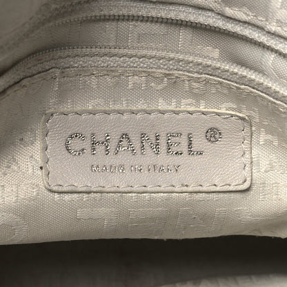 Chanel Lambskin Contrast Stitch Small Drawstring Tote Navy 6 of 13