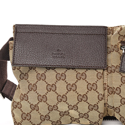 Gucci GG Monogram Double Pocket Belt Bag Dark Brown 8 of 10