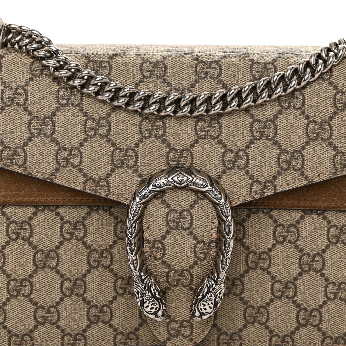 GG Supreme Monogram Small Dionysus Shoulder Bag Taupe