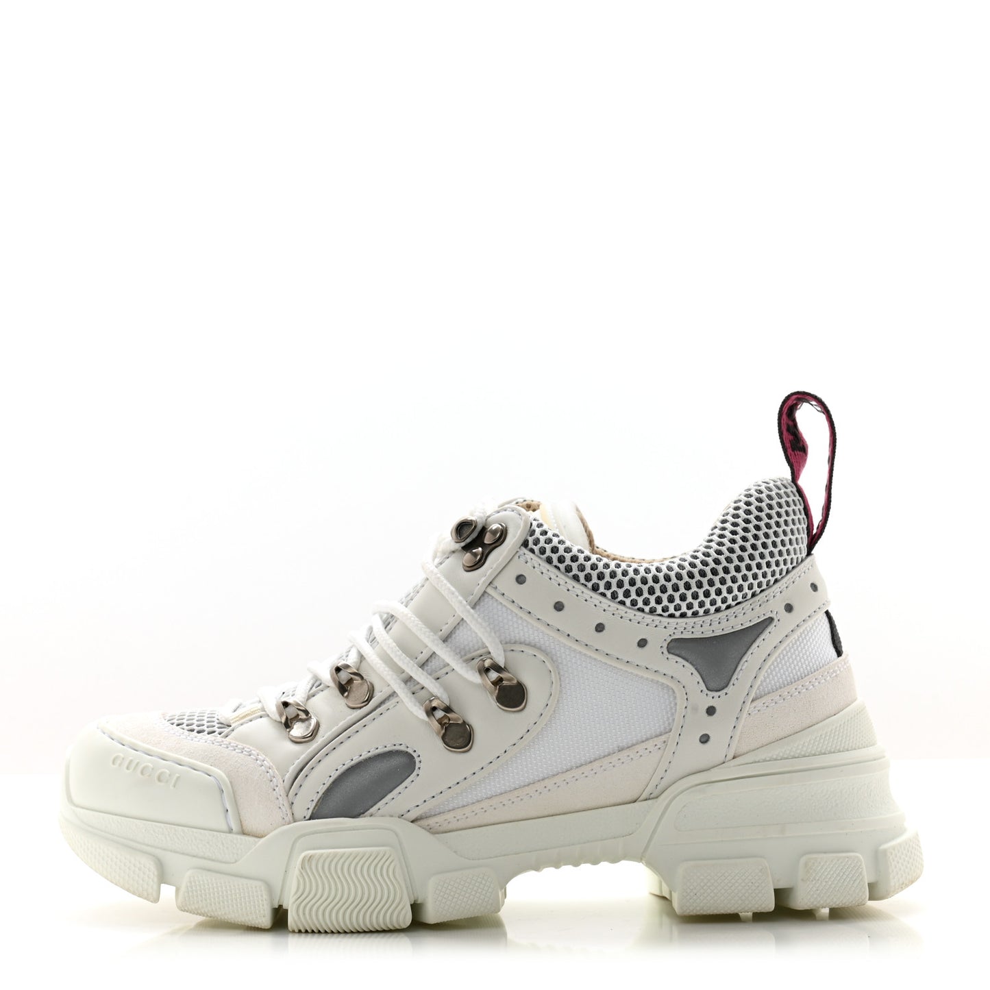 X SEGA Mesh Calfskin Suede Womens Flashtrek Sneakers 36 Great White