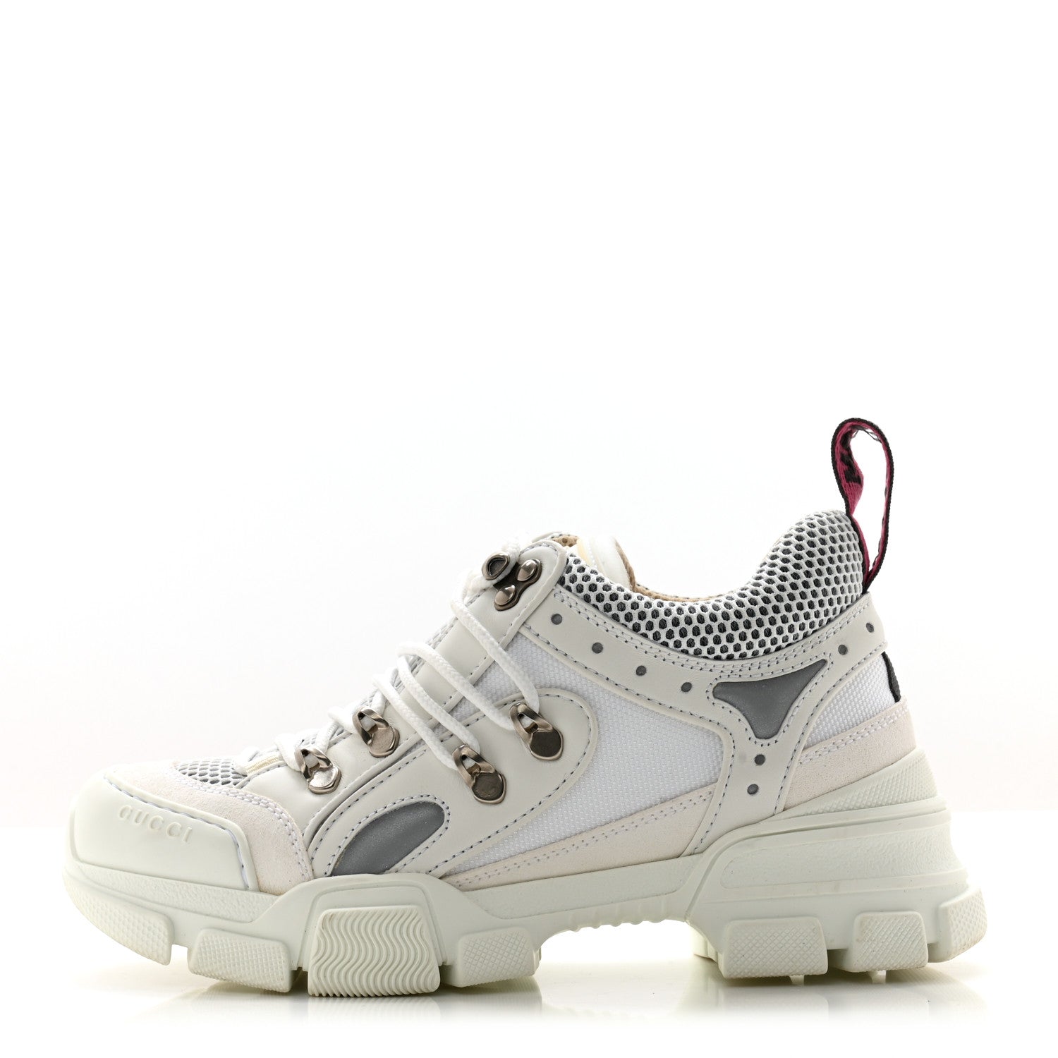 Gucci X SEGA Mesh Calfskin Suede Womens Flashtrek Sneakers 36 Great White 1 of 8