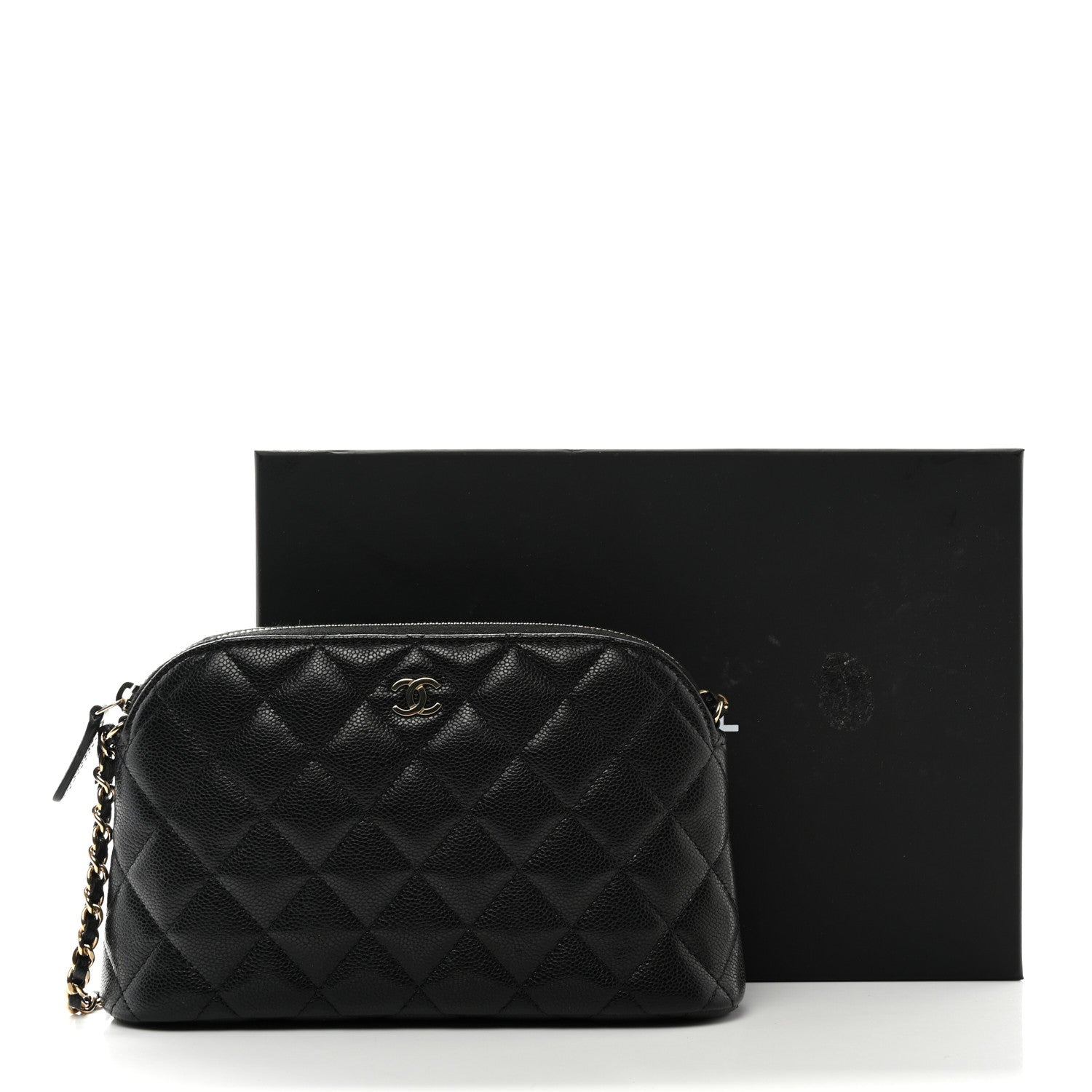 Chanel Caviar Quilted Classic Clutch with Chain Black 11 of 11