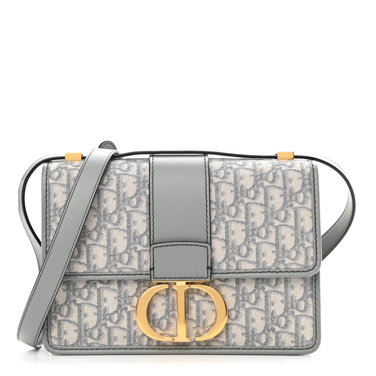 Christian Dior Oblique 30 Montaigne Flap Bag Grey 1 of 7