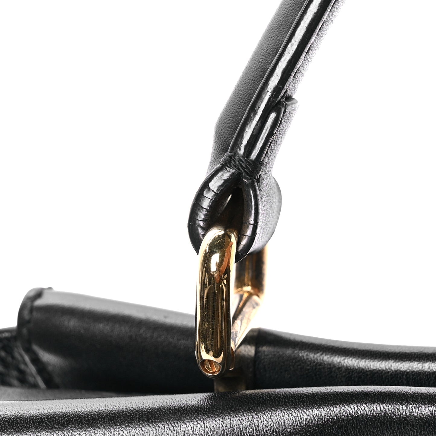 Vitello Seta Lace Up Medium Peekaboo Iconic Satchel Black