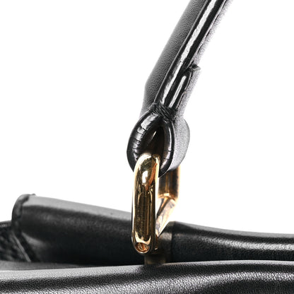 Fendi Vitello Seta Lace Up Medium Peekaboo Iconic Satchel Black 12 of 12