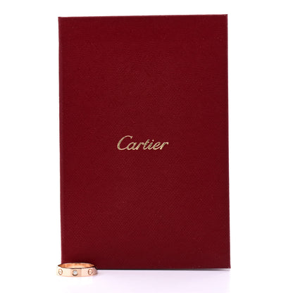 Cartier 18K Pink Gold Diamond 4mm LOVE Wedding Band Ring 55 7.25 5 of 5