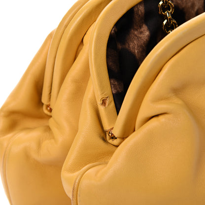 Dolce & Gabbana Calfskin Kiss Lock Frame Chain Bag Yellow 16 of 16