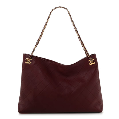 Chanel Lambskin Quilted Eyes On You Large Shopping Bag Burgundy 1 of 10