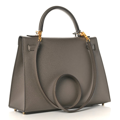 Hermes Epsom Horseshoe Kelly Sellier 32 Etain 3 of 38