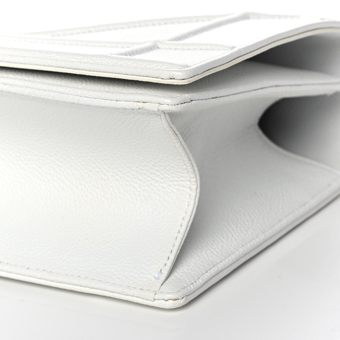 Calfskin Medium Diorama Flap Bag Off White